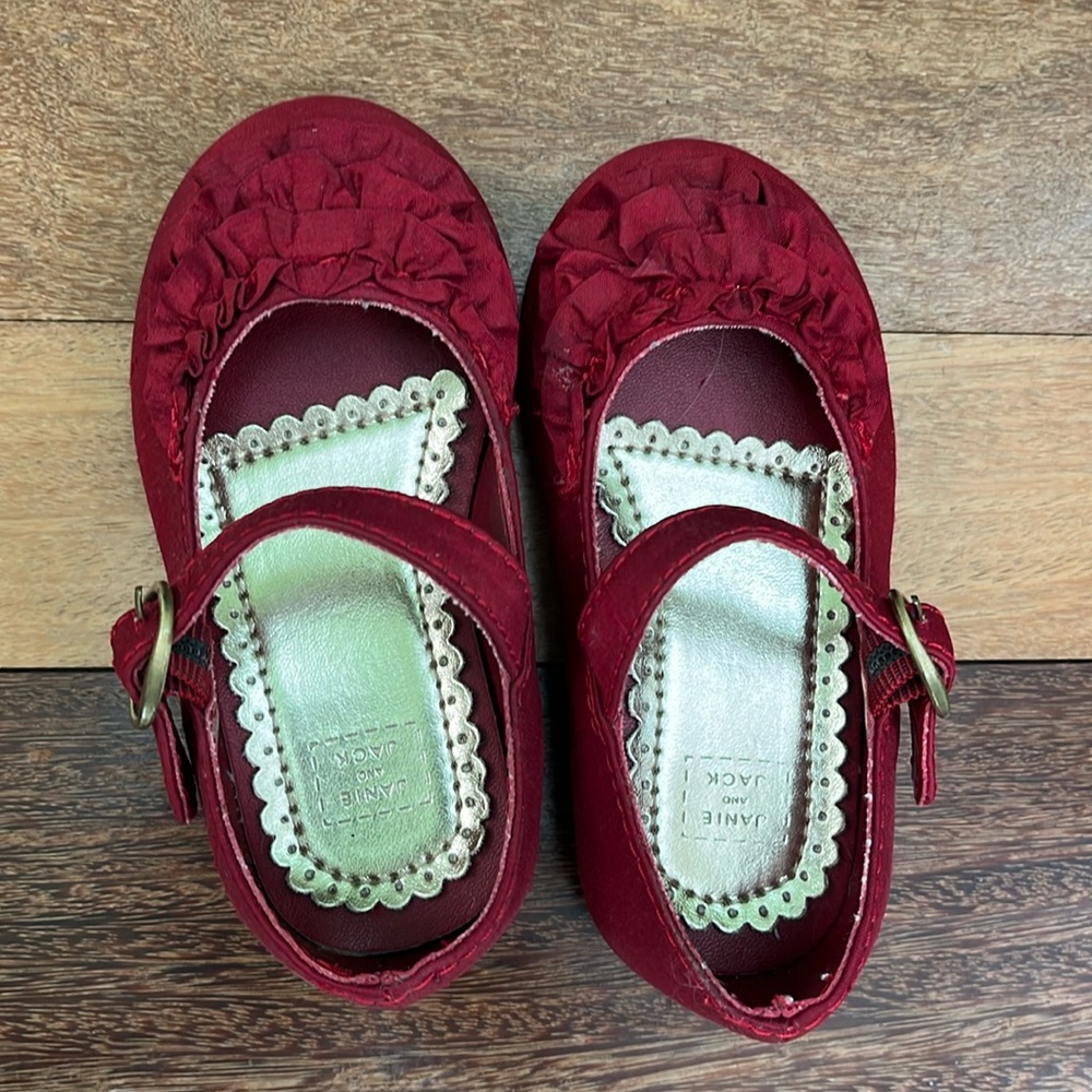 Janie and Jack Ruby Red Shoes size 5